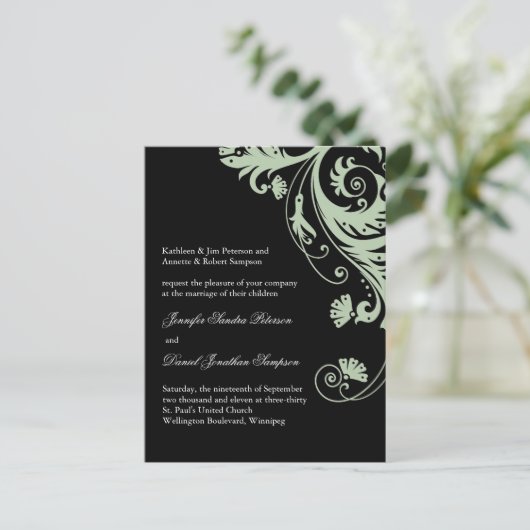 Sample bruiloft Briefkaart voor Jen (Staand voorkant)