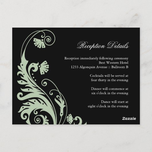 Sample bruiloft Briefkaart voor Jen (Achterkant)