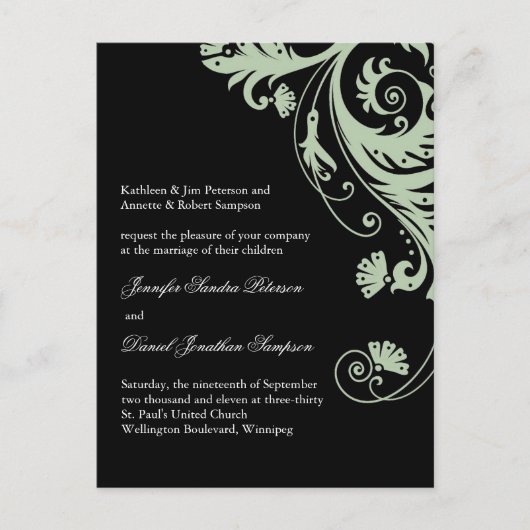 Sample bruiloft Briefkaart voor Jen (Voorkant)