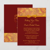 Sample bruiloft uitnodiging - Herfst bladeren Briefkaart (Voorkant / Achterkant)