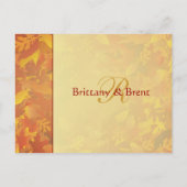 Sample bruiloft uitnodiging - Herfst Mist - Goud (Achterkant)