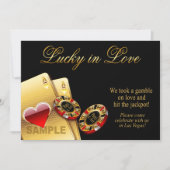 SAMPLE Casino Style Wedding | Papier: mat Kaart (Voorkant)