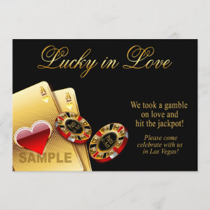 SAMPLE Casino Style Wedding   Papier: mat Kaart