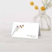 Sample Eén Wilde Bloem Bruiloft Plaatskaartje (Achterkant)