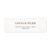 Sample Golden Dust Wedding Retrun Adres Etiket (Voorkant)