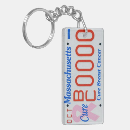 SAMPLE Massachusetts License Bord Cure for Cancer Sleutelhanger (Voorkant Links)