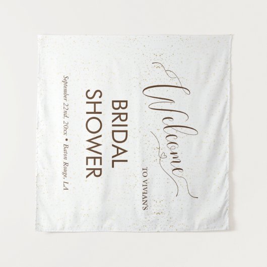 Sample Minimalist Gold Dust Vrijgezellenfeest Welk Wandkleed (Voorkant (horizontaal))