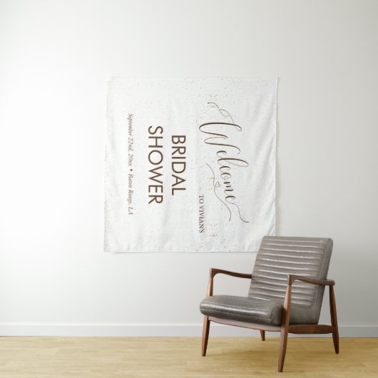 Sample Minimalist Gold Dust Vrijgezellenfeest Welk Wandkleed (In Situ (horizontaal))