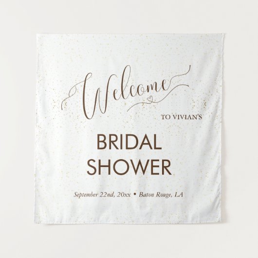 Sample Minimalist Gold Dust Vrijgezellenfeest Welk Wandkleed (Voorkant)