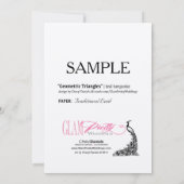 SAMPLE traditionele gelegd Geometrische Driehoeken Kaart (Achterkant)