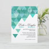 SAMPLE traditionele gelegd Geometrische Driehoeken Kaart (Staand voorkant)