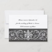 Sampler Chalkboard Lace sparen de Datum Save The Date (Voorkant)