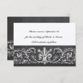  Sampler Chalkboard Lace sparen de Datum Save The Date (Voorkant / Achterkant)