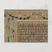 Sampler door N.Ford, 1799, New Hampshire Briefkaart (Voorkant)