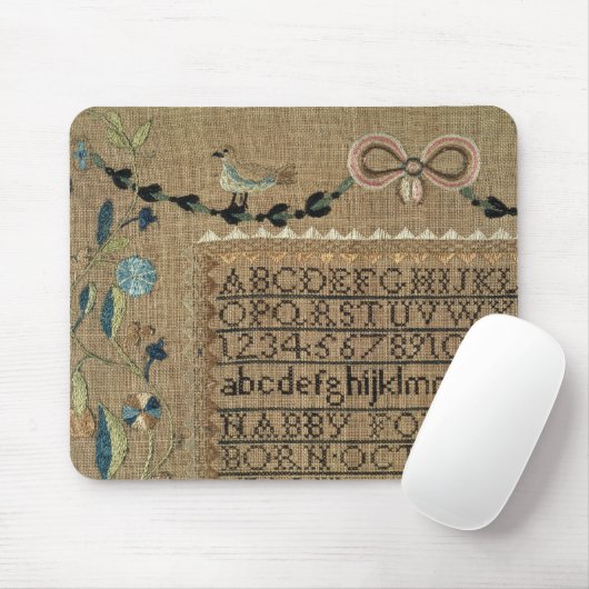 Sampler door N.Ford, 1799, New Hampshire Muismat (Met muis)