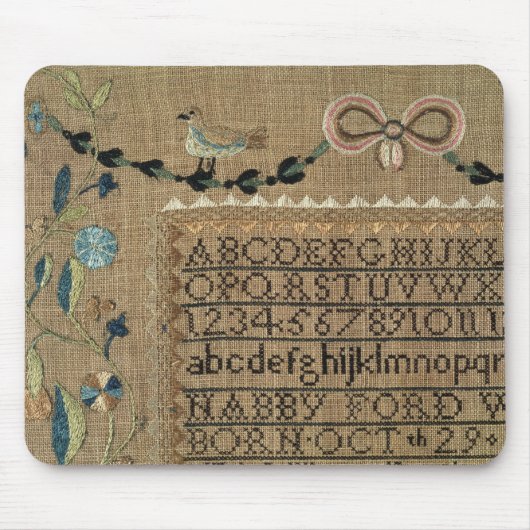Sampler door N.Ford, 1799, New Hampshire Muismat (Voorkant)