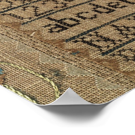 Sampler door N.Ford, 1799, New Hampshire Poster (Hoek)