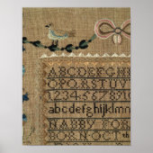 Sampler door N.Ford, 1799, New Hampshire Poster (Voorkant)