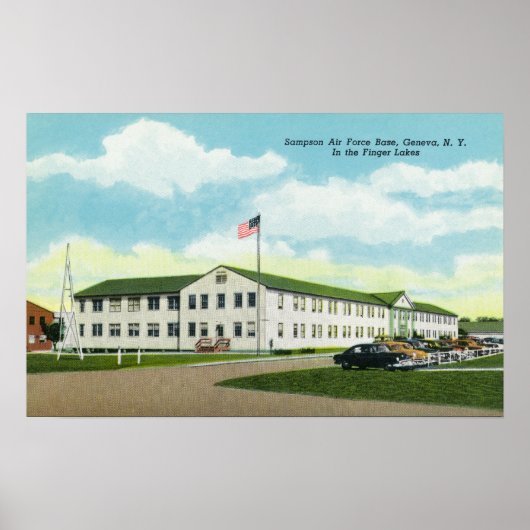 Sampson Air Force Base-gebouw Poster (Voorkant)