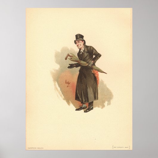 Sampson Brass, kyd, Dickens The Old Curiosity Shop Poster (Voorkant)