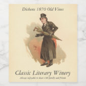 Sampson Brass, kyd, Dickens The Old Curiosity Shop Wijn Etiket (Enkel label)
