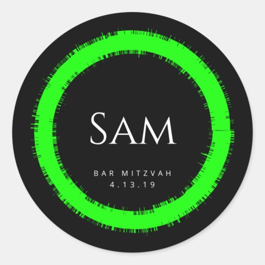 Sam's Bar Mitzvah Sticker (Voorkant)