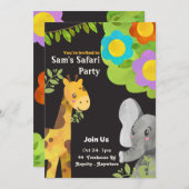Sam's Safari Expedition Birthday Invitation Kaart (Voorkant / Achterkant)