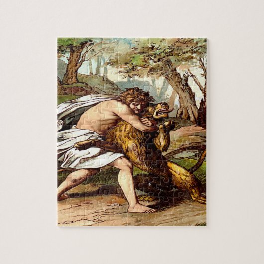 samson doodt een kleine leeuw Puzzle Design Legpuzzel (Verticaal)