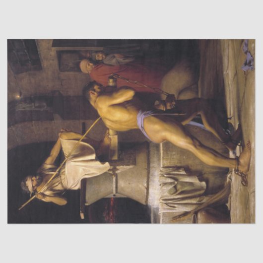 Samson en de Filistijnen door Carl Bloch Tissuepapier (Voorkant)