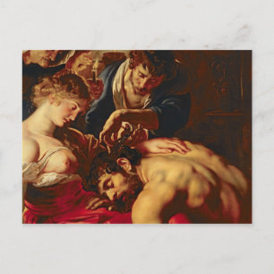 Samson en Delilah, c.1609 Briefkaart