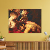 Samson en Delilah, c.1609 Canvas Afdruk (Insitu (Woonkamer))
