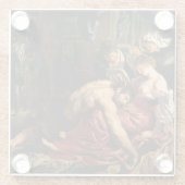 Samson en Delilah, c.1609 Glazen Onderzetter (Achterkant)