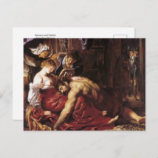 Samson en Delilah door Peter Paul Rubens Briefkaar Briefkaart (Voorkant / Achterkant)