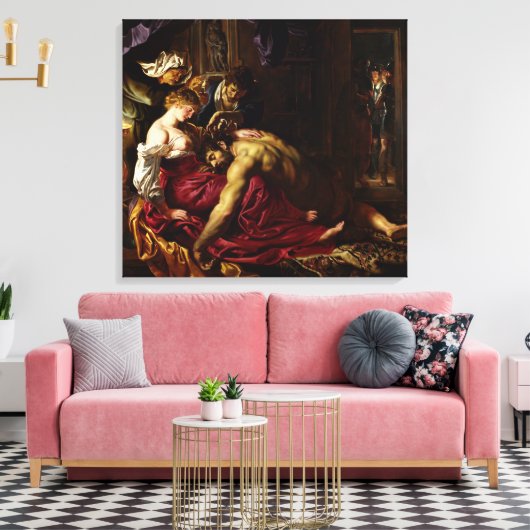 Samson en Delilah door Peter Paul Rubens Canvas Afdruk (Insitu (Woonkamer))