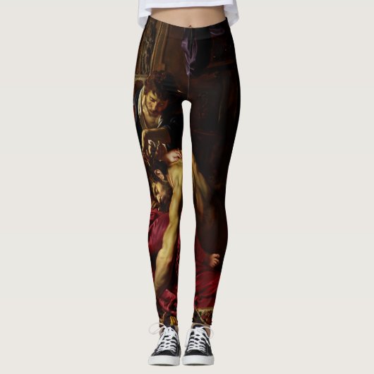 Samson en Delilah door Peter Paul Rubens Leggings (Voorkant)