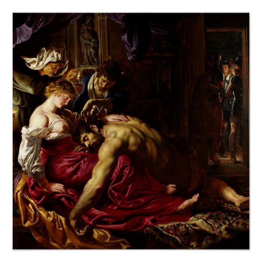 Samson en Delilah door Peter Paul Rubens Perfect Poster (Voorkant)