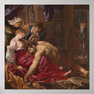 Samson en Delilah door Peter Paul Rubens Poster