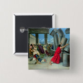 Samson en Delilah Vierkante Button 5,1 Cm (Voorkant /achterkant)