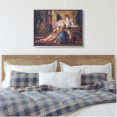 Samson en Delilah (w/c) Canvas Afdruk (Insitu (Slaapkamer))