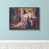 Samson en Delilah (w/c) Canvas Afdruk (Insitu (Houten vloer))