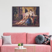 Samson en Delilah (w/c) Canvas Afdruk (Insitu (Woonkamer))