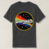 Samson regenboog in ruimte  stijl t-shirt (Design voorkant)