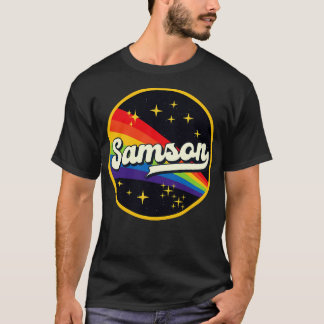 Samson regenboog in ruimte stijl t-shirt