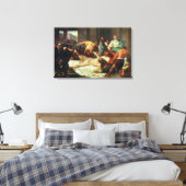 Samson verraden door Delilah (olie op canvas) Canvas Afdruk (Insitu (Slaapkamer))