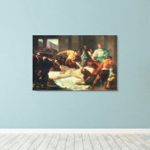 Samson verraden door Delilah (olie op canvas) Canvas Afdruk (Insitu (Houten vloer))