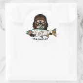 Samsquanch-Stickers Ronde Sticker (Tas)