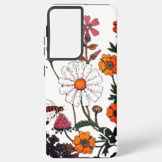 Samsung Galaxy21 Ultra hoesje Flower Design Samsung Galaxy Hoesje (Achterkant)