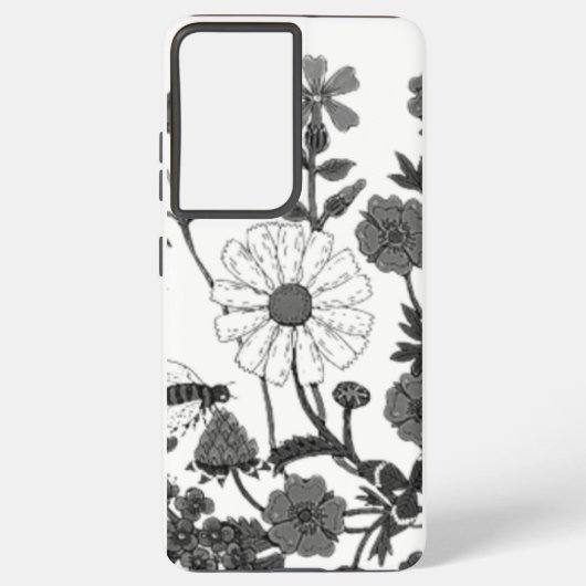 Samsung Galaxy21 Ultra hoesje Flower Design Samsung Galaxy Hoesje (Achterkant)