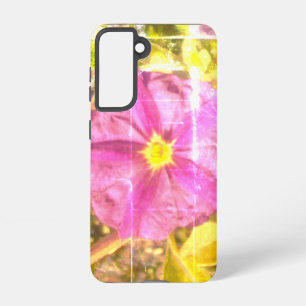 SAMSUNG GALAXY 21 Hoesje PAARSE BLOEMSTIJL ONTWERP Samsung Galaxy Hoesje