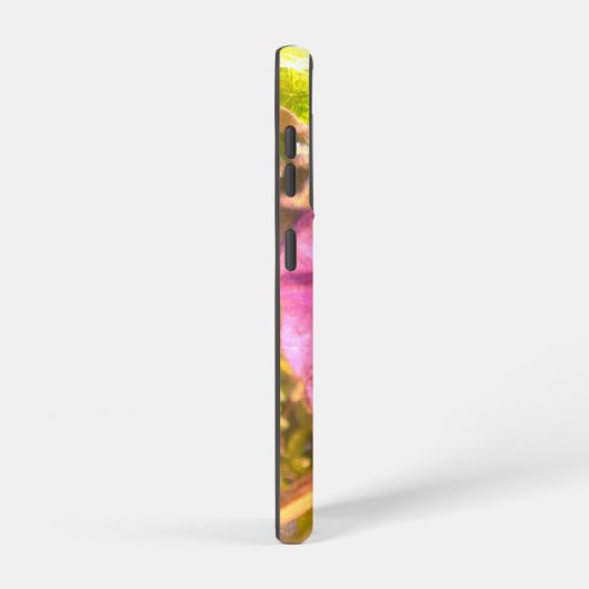 SAMSUNG GALAXY 21 Hoesje PAARSE BLOEMSTIJL ONTWERP Samsung Galaxy Hoesje (Rechterkant)